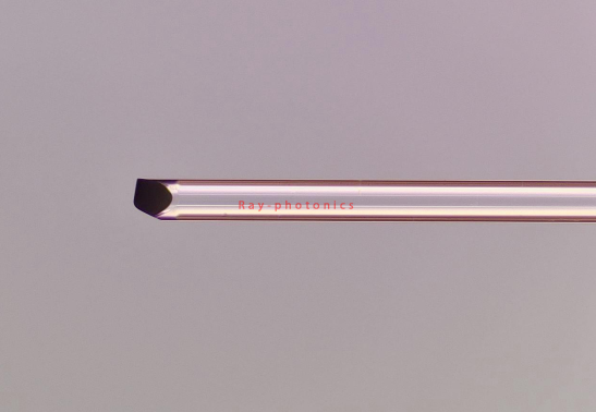 Oblique Wedged-Shaped Lensed Fiber